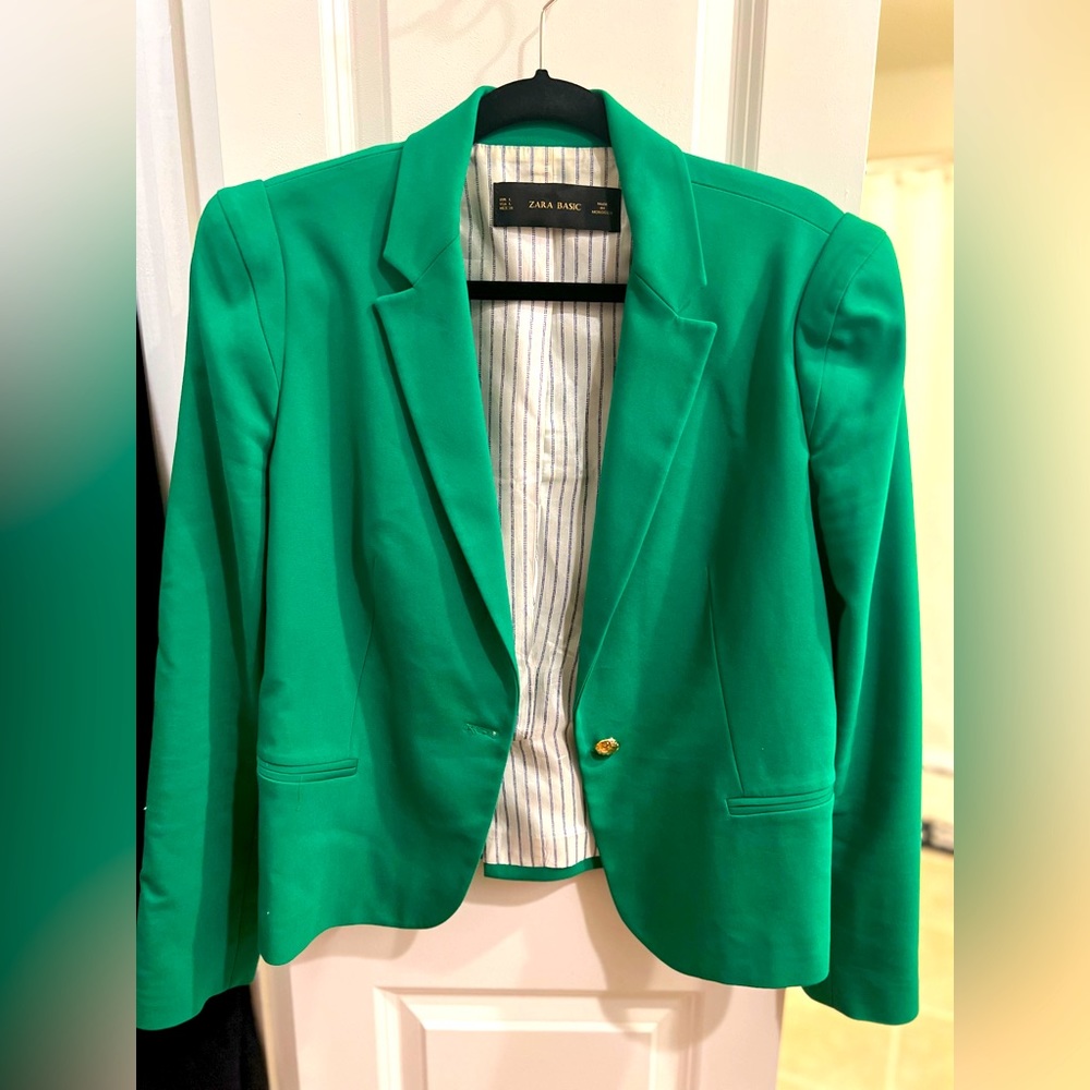 Zara Nautical Green Blazer